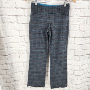 Vintage Y2K Plaid Pants Brat Mall Goth Punk Fairy Grunge Low Rise Stretch Size 5
